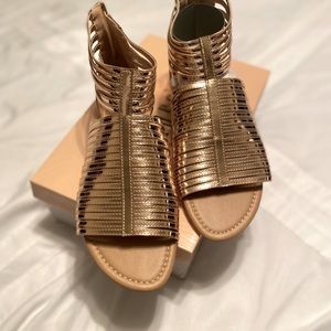 Rose gold gladiator sandals!!!
